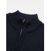 Mens Solid Color High Neck Knitted Warm Long Sleeve Sweaters