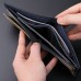 Men Horizontal Wallet Multifunctional Business Tri  fold Card Holder  Black