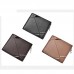 DEABOLAR Men Short PU Leather Tri  fold Horizontal Wallet Large  capacity Multi  card Wallet  Black