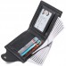 DEABOLAR Large  capacity Multi  card Slot PU Soft Leather Retro Short Wallet  Black