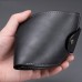DEABOLAR Large  capacity Multi  card Slot PU Soft Leather Retro Short Wallet  Black