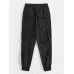 Mens Solid Color Bungee Cords Pockets Designer Casual Jogger Pants