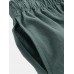 Mens 100  Cotton Oriental Elastic Waist Solid Color Harem Pants With Pocket